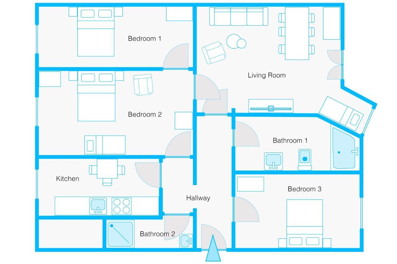 Lejlighed Boediker Loft, 3 Bedroom App With 2 Bath In Friedrichshain Up To 9 *